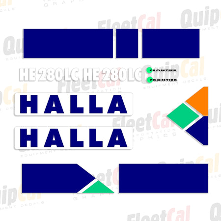 Halla Excavator Decals