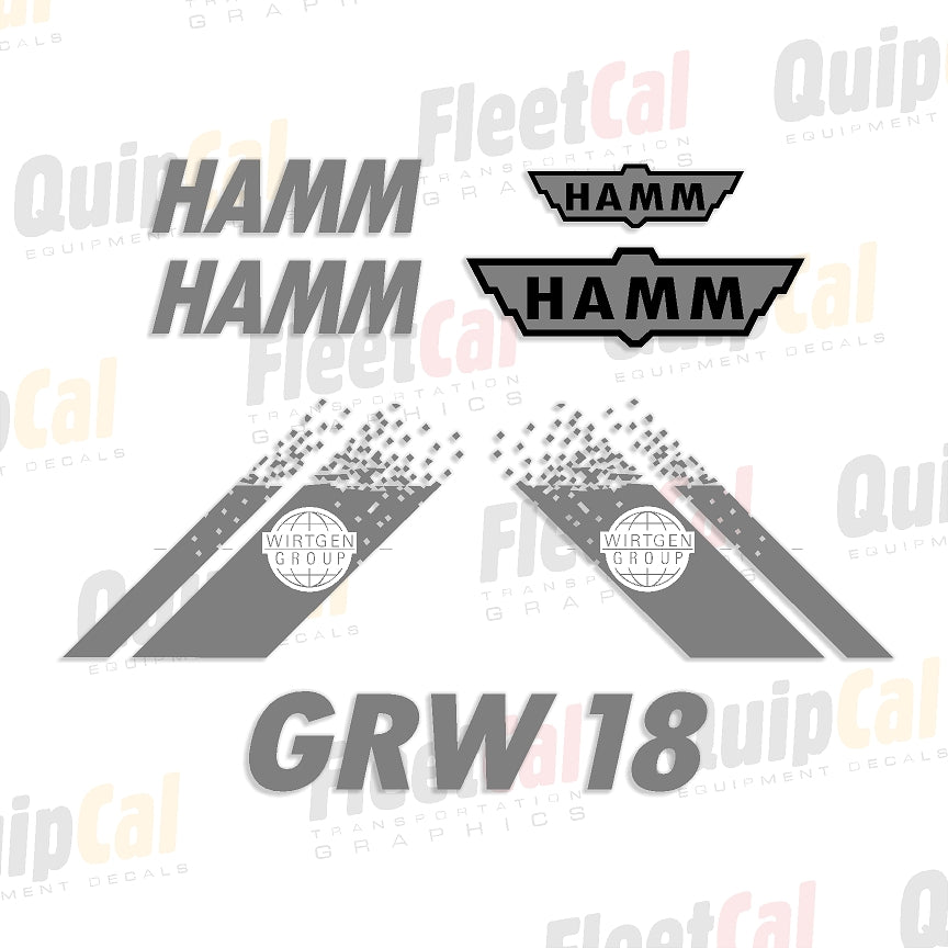 Hamm Pneumatic Compactor Decals