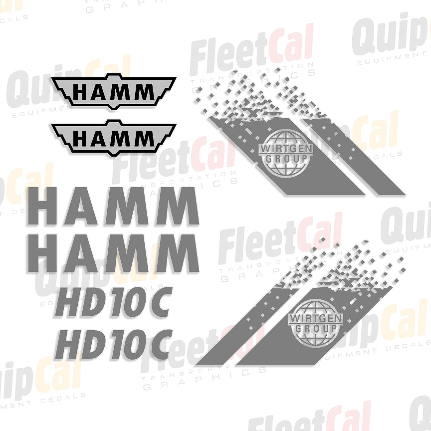 Hamm Double Drum Roller Decals