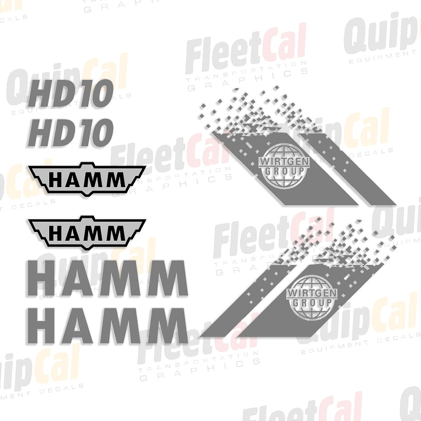 Hamm Double Drum Roller Decals