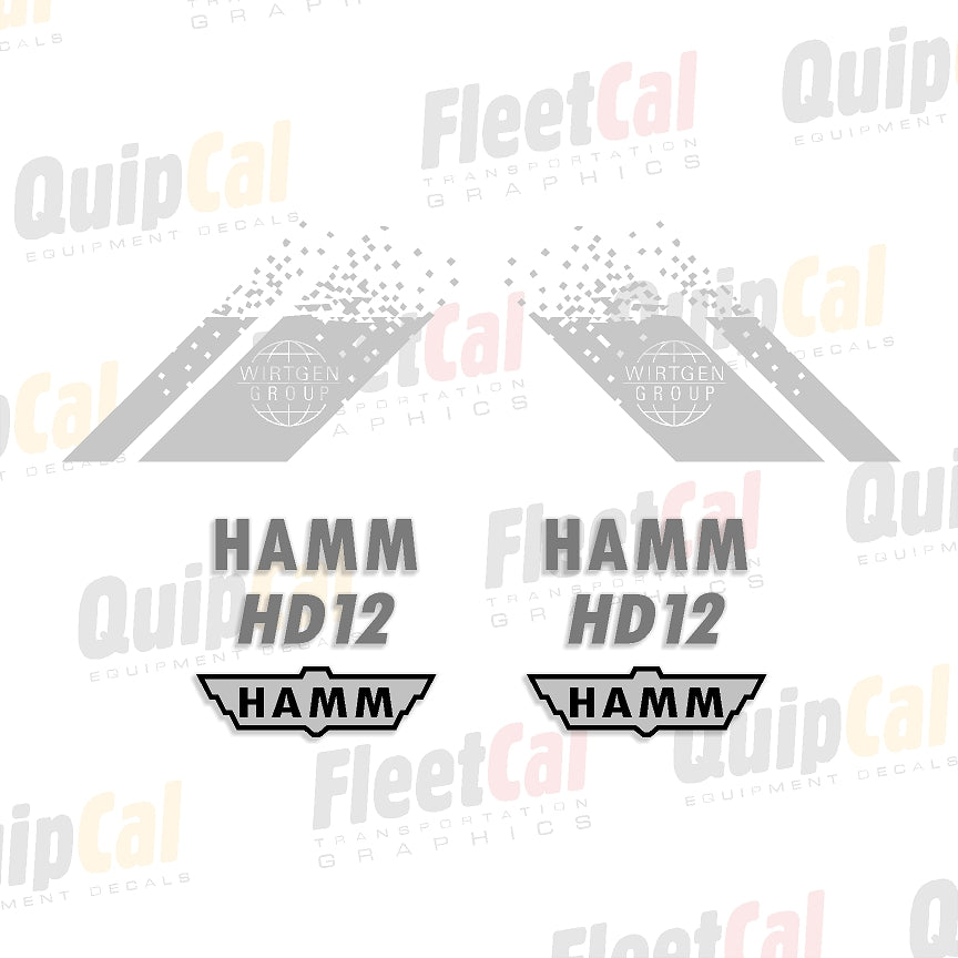 Hamm Double Drum Roller Decals