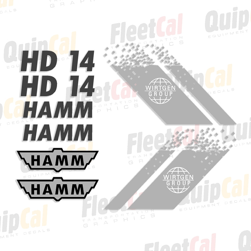 Hamm Double Drum Roller Decals