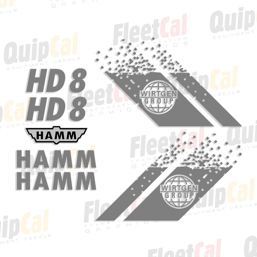 Hamm Double Drum Roller Decals