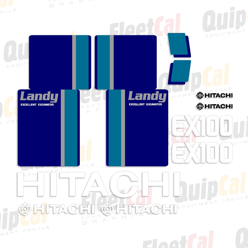 Hitachi EX100-2 Landy-markeringsstickerset