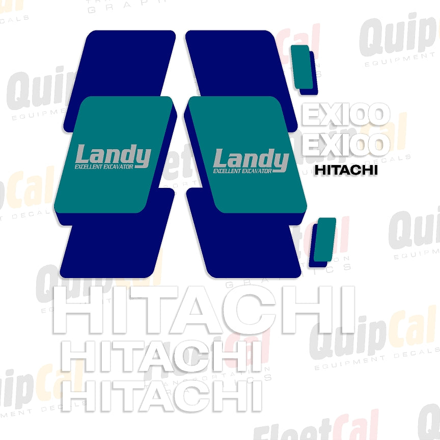 Hitachi EX100-3 Landy-markeringsstickerset