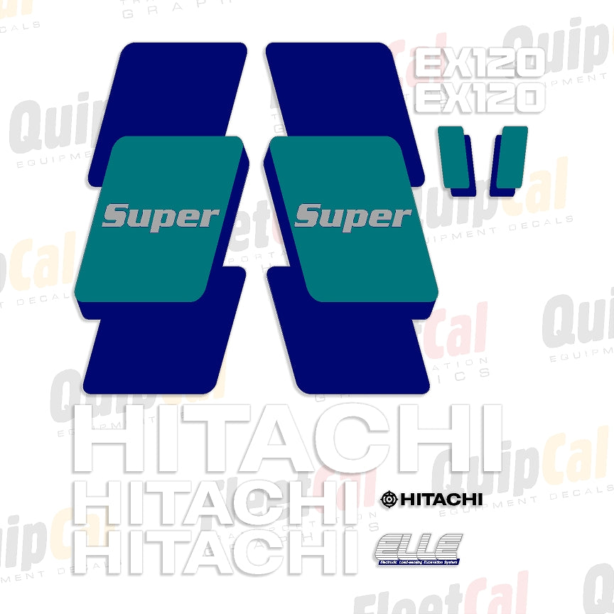 Hitachi EX120-3 Super Markeringsstickerset