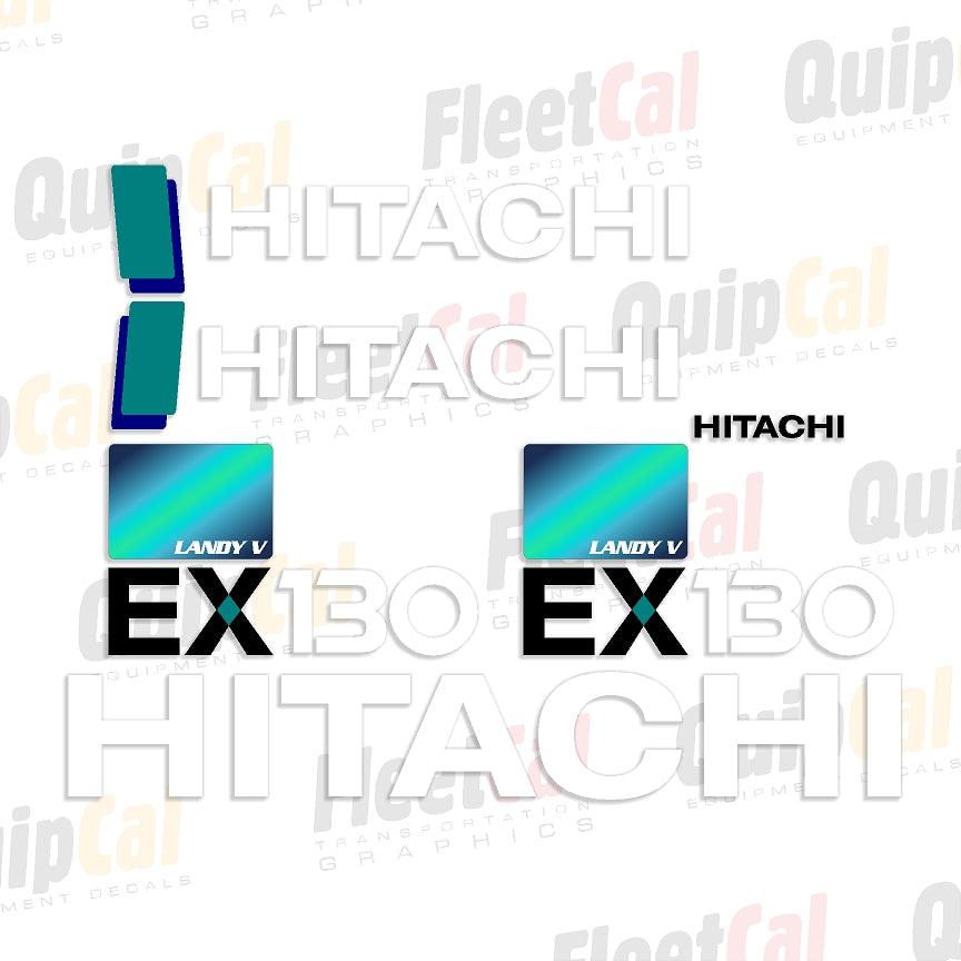 Hitachi EX130-5 Landy-markeringsstickerset