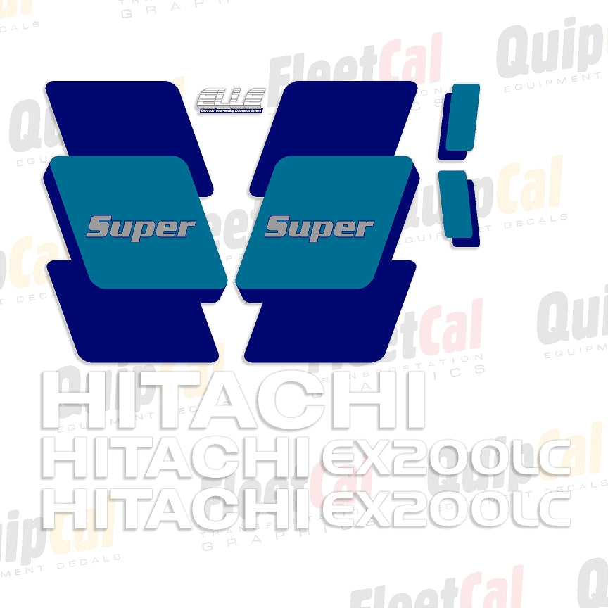 Hitachi EX200 LC Super Markeringsstickerset