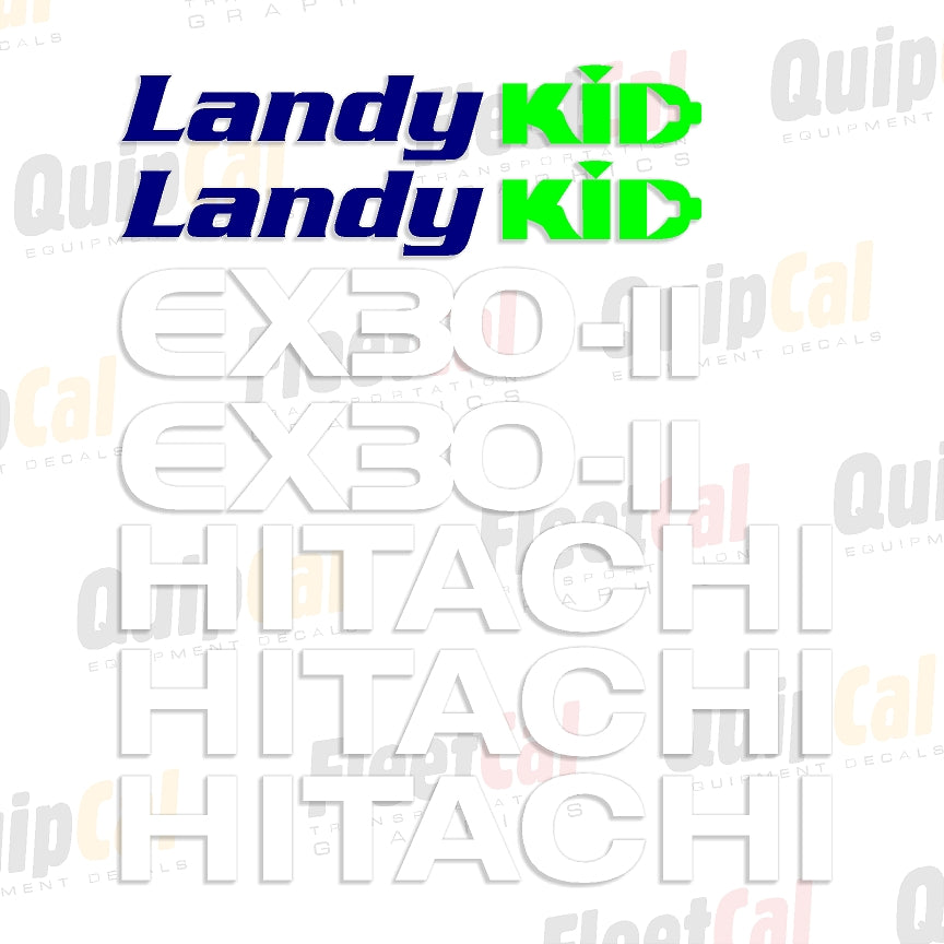 Hitachi EX30-2 Landy-markeringsstickerset