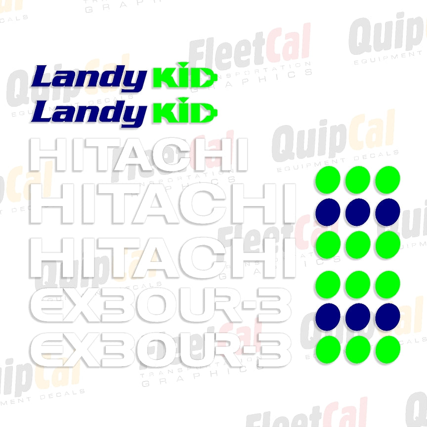 Hitachi EX30 UR-3 Landy-markeringsstickerset