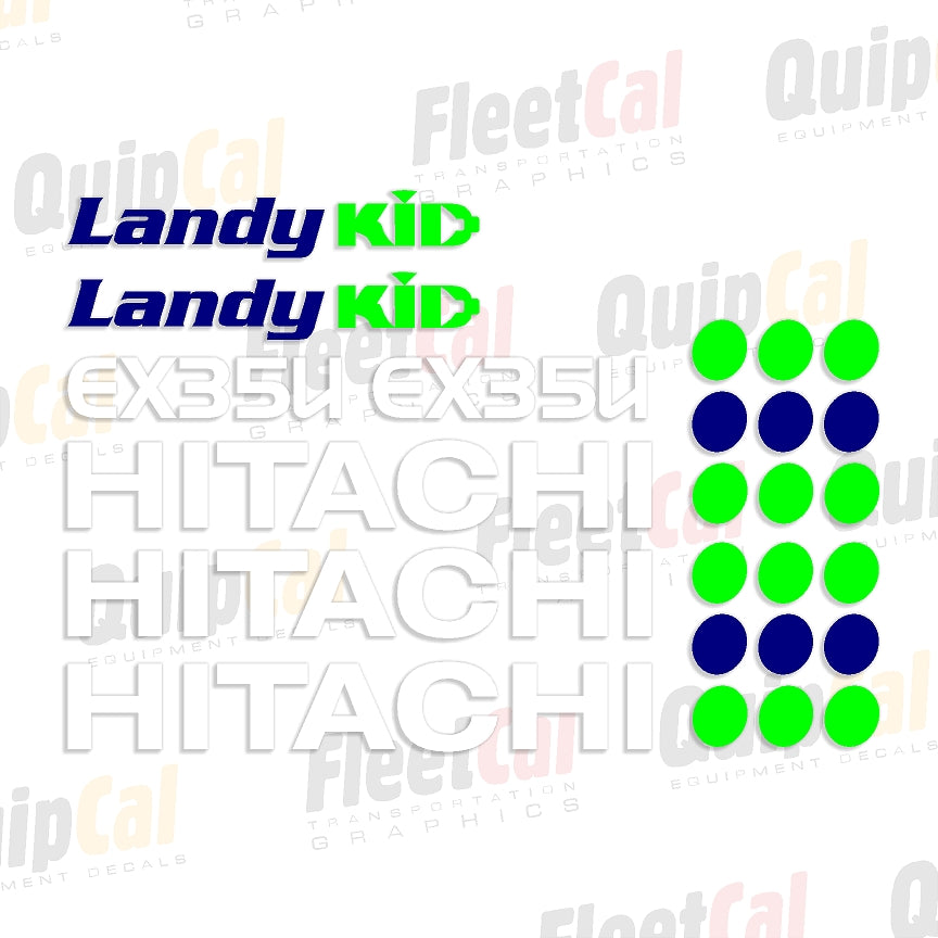 Hitachi EX35U Landy-markeringsstickerset