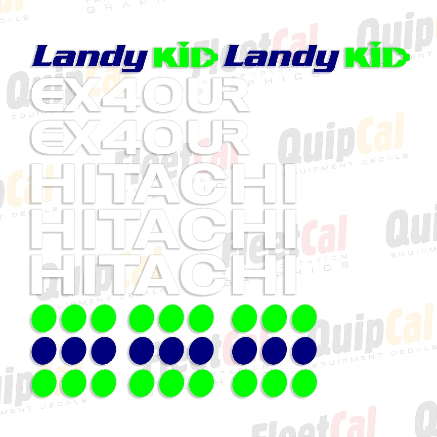 Hitachi EX40 UR-3 Landy-markeringsstickerset