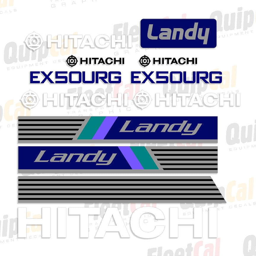 Hitachi EX50 URG Landy-markeringsstickerset