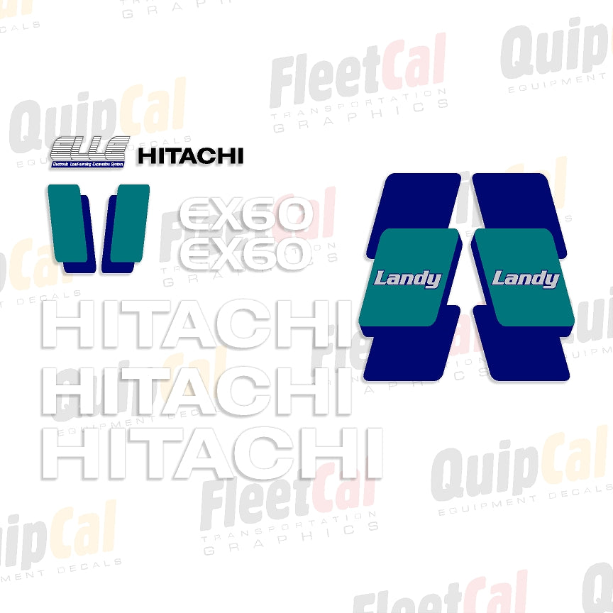 Hitachi EX60-3 Landy markeringsstickerset