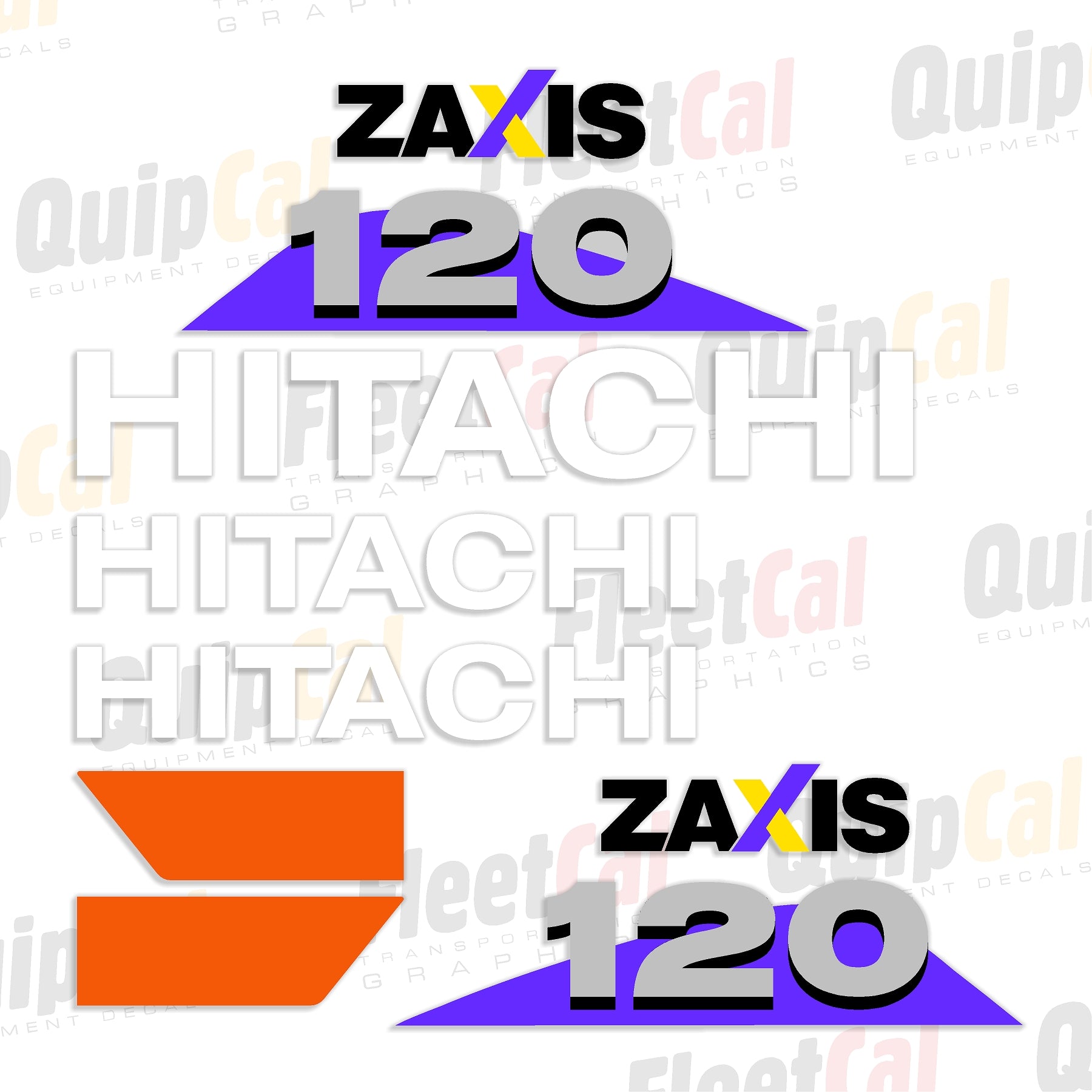 Hitachi Excavator Decal Set