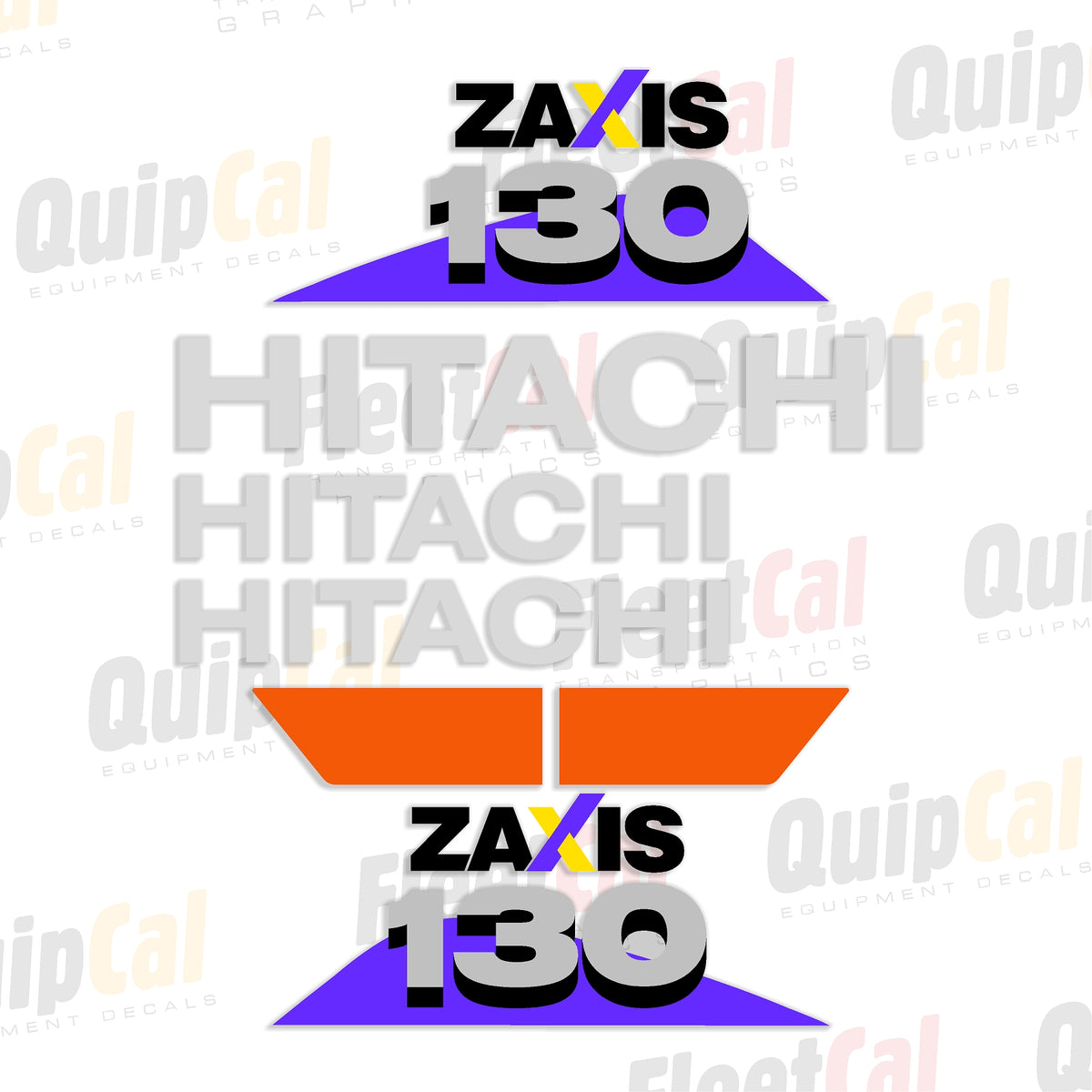 Hitachi Excavator Decal Set