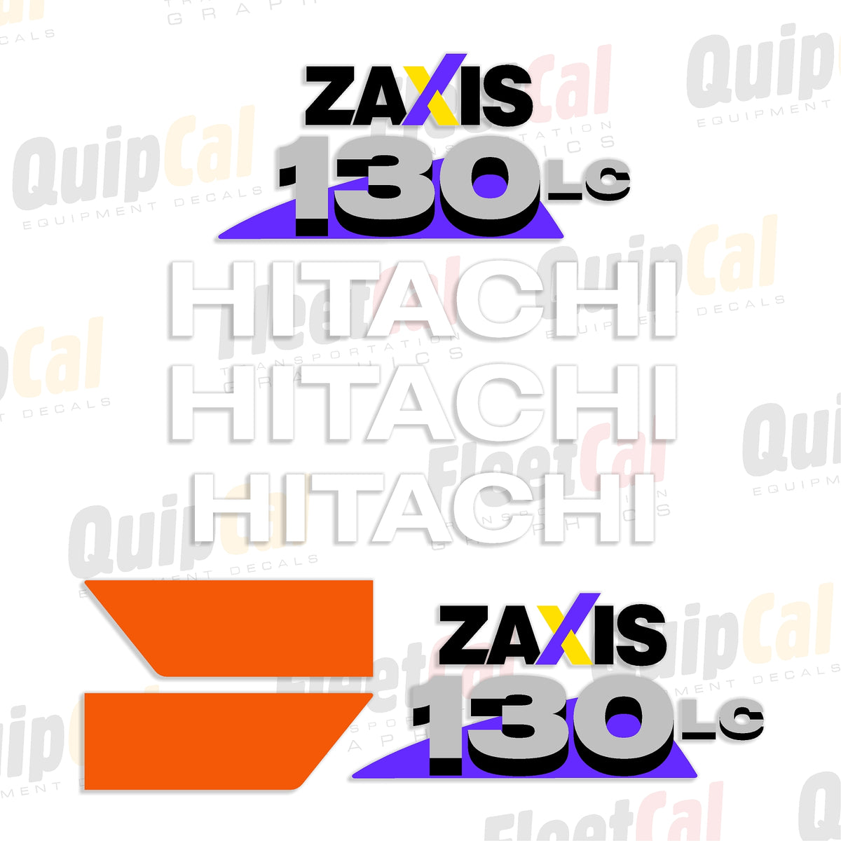 Hitachi Excavator Decal Set