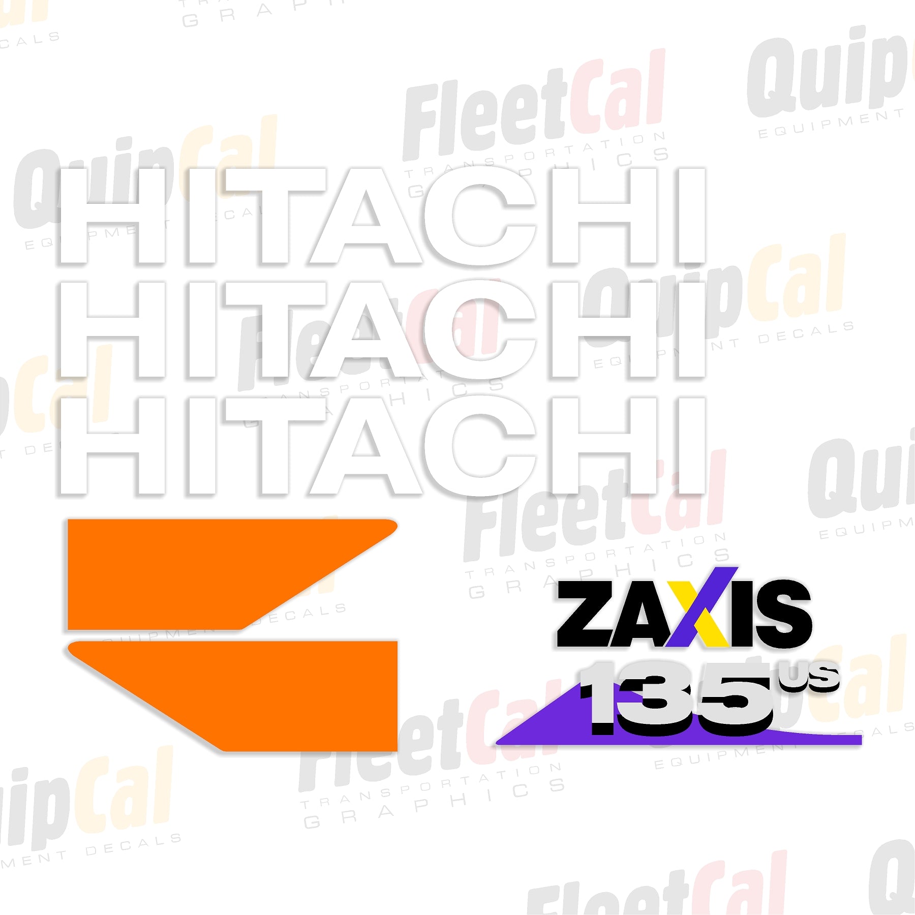 Hitachi Excavator Decal Set