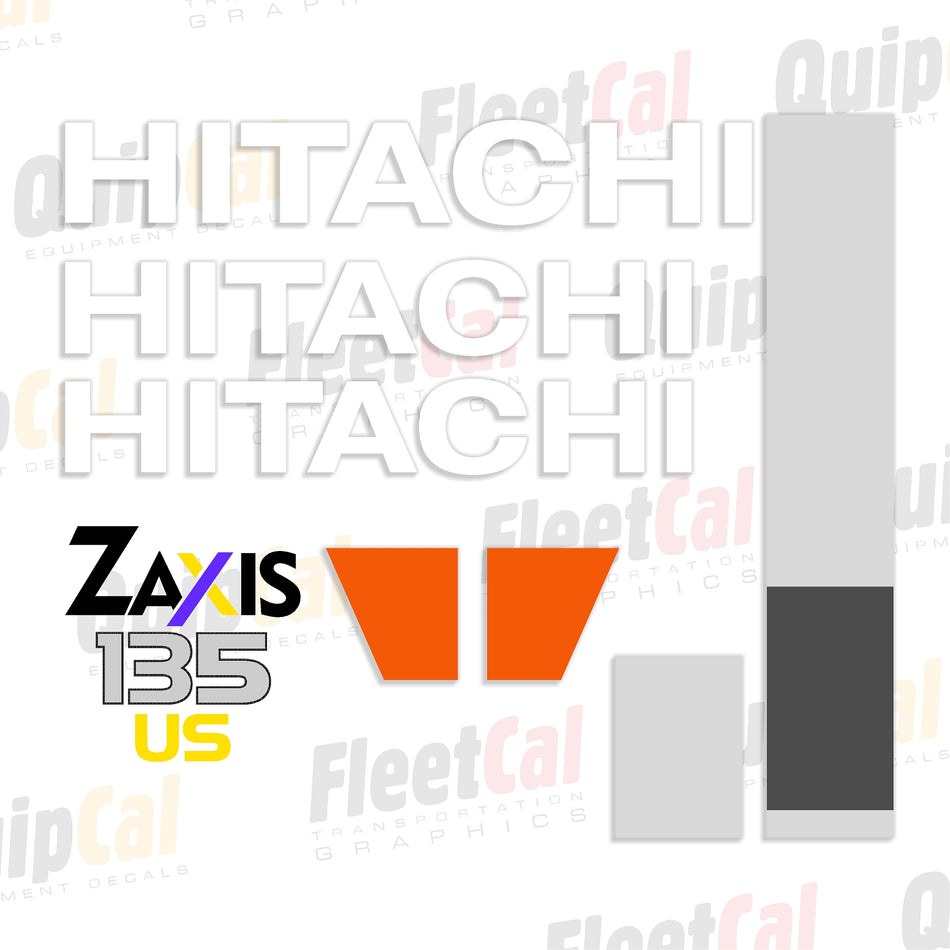 Hitachi Excavator Decal Set