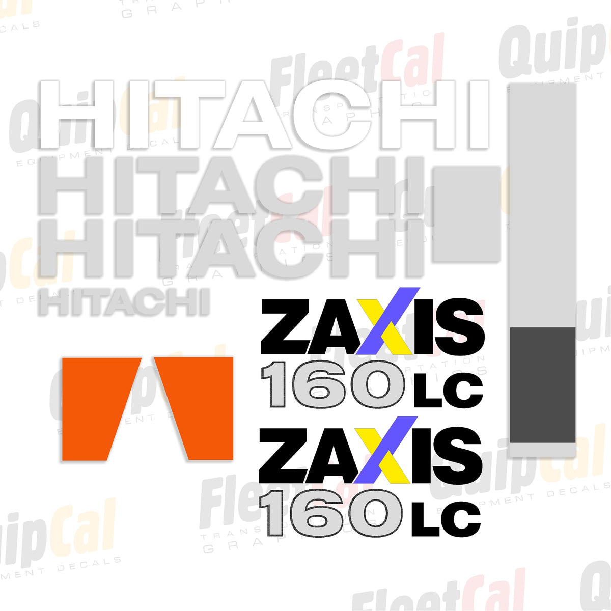 Hitachi Excavator Decal Set