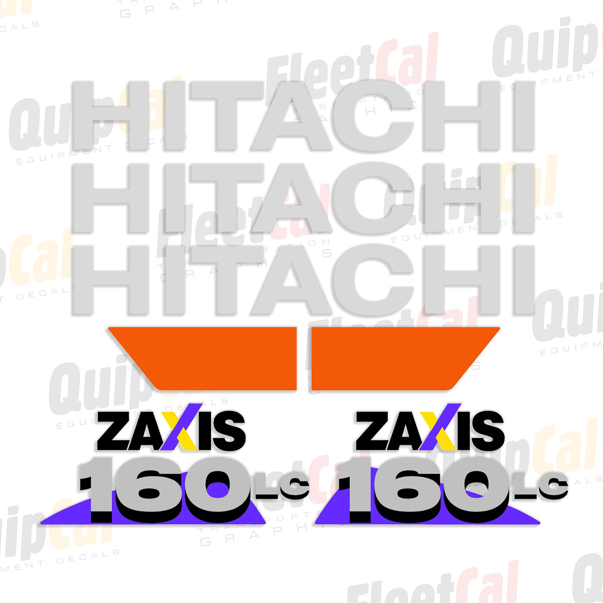 Hitachi Excavator Decal Set