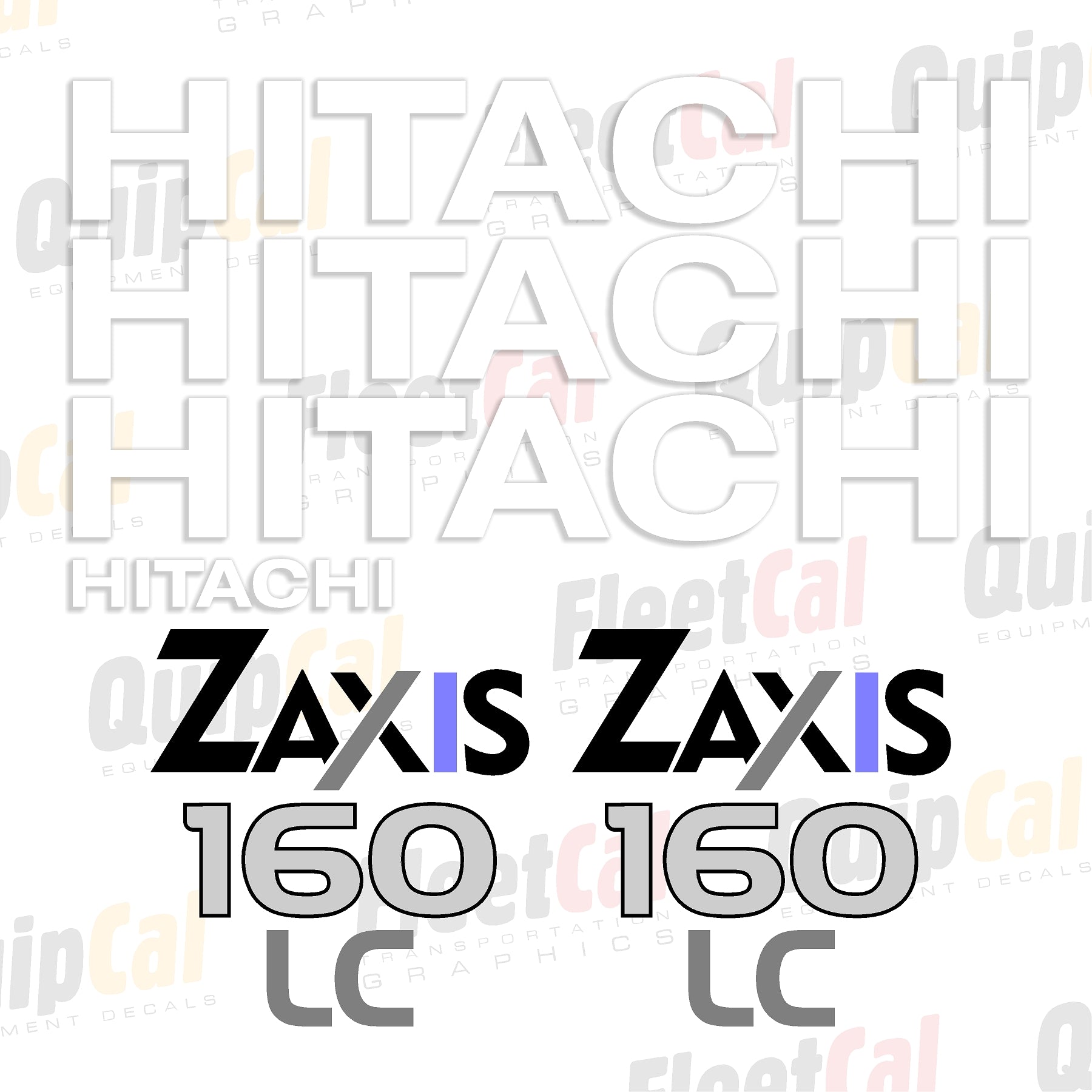 Hitachi Excavator Decal Set