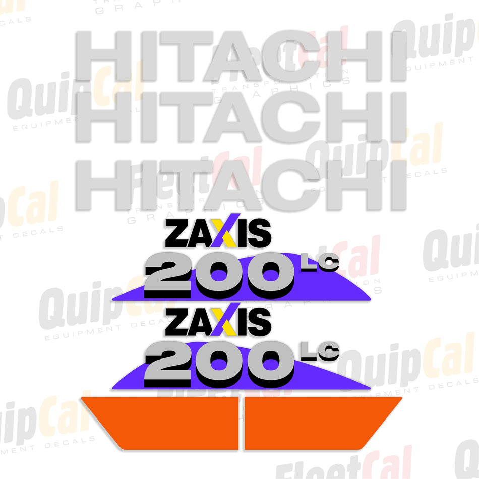 Hitachi Excavator Decal Set