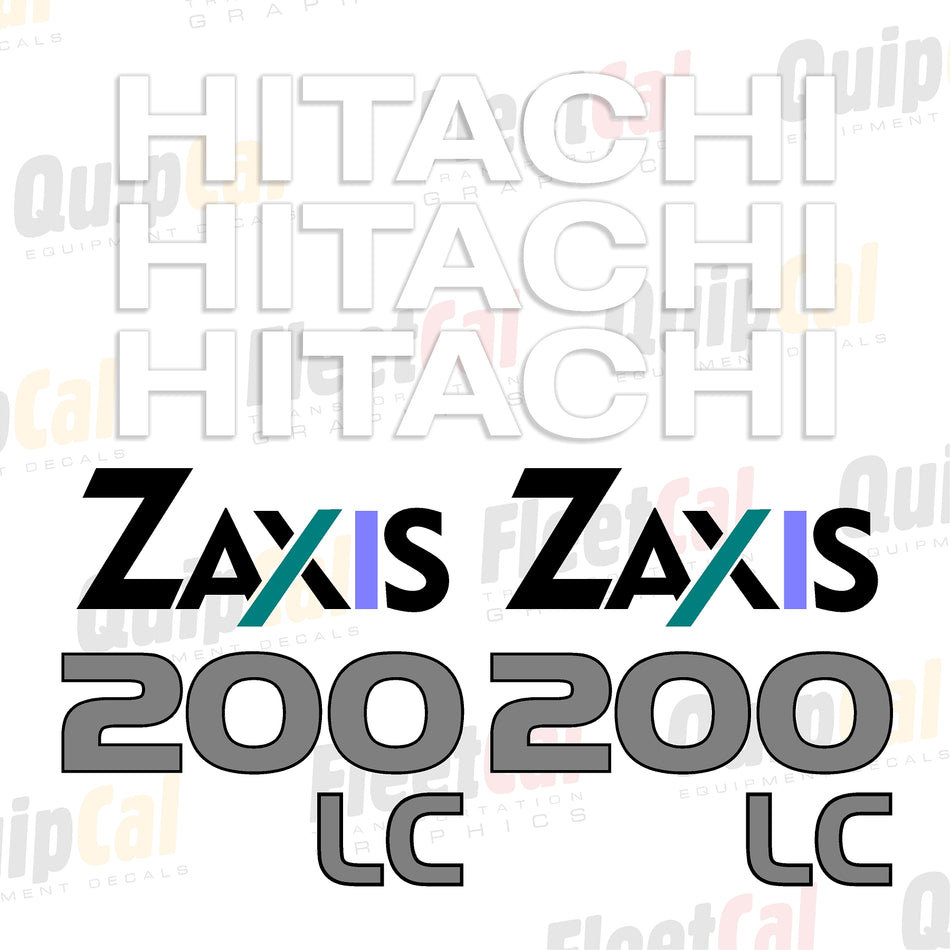 Hitachi Excavator Decal Set