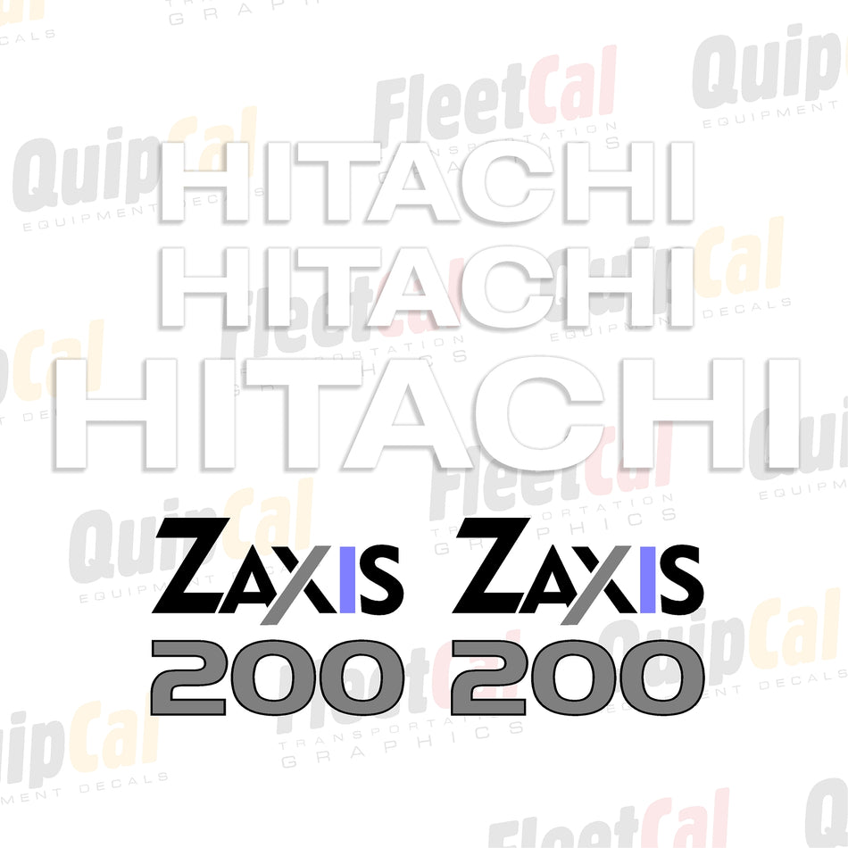 Hitachi Excavator Decal Set