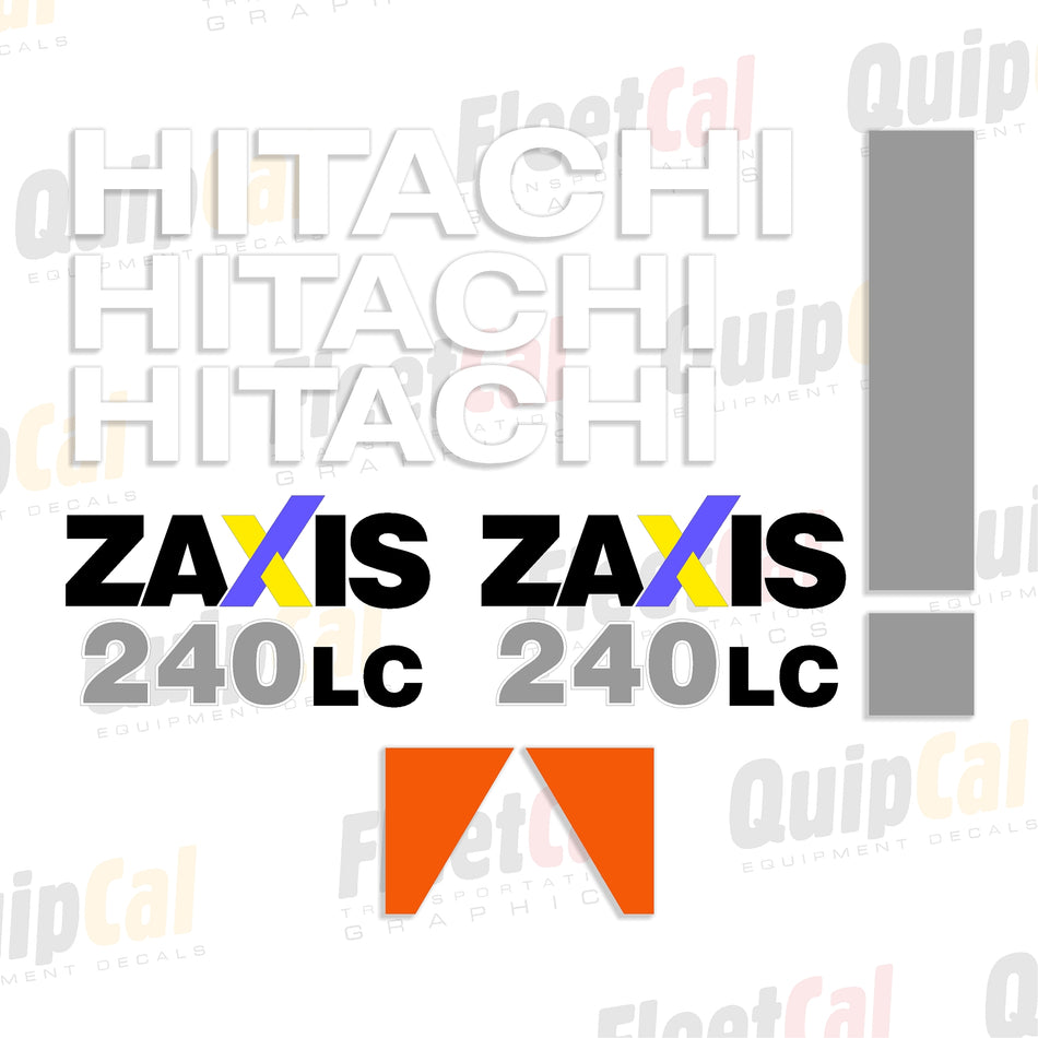 Hitachi Excavator Decal Set