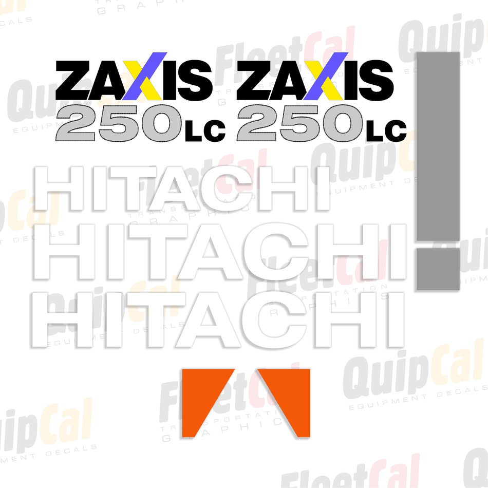 Hitachi Excavator Decal Set