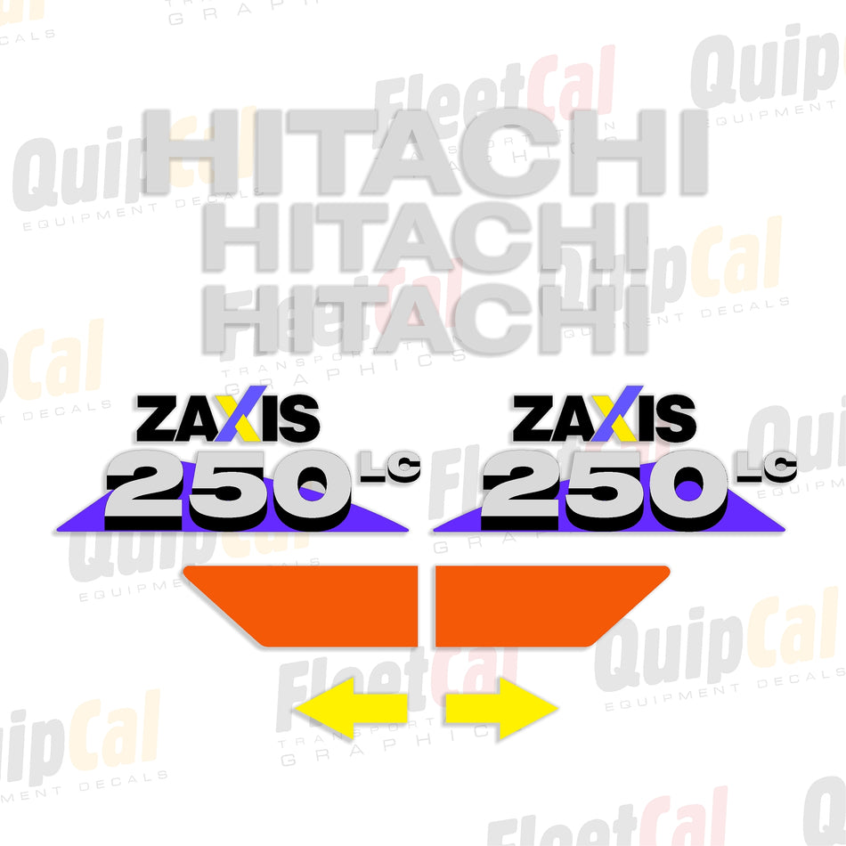 Hitachi Excavator Decal Set