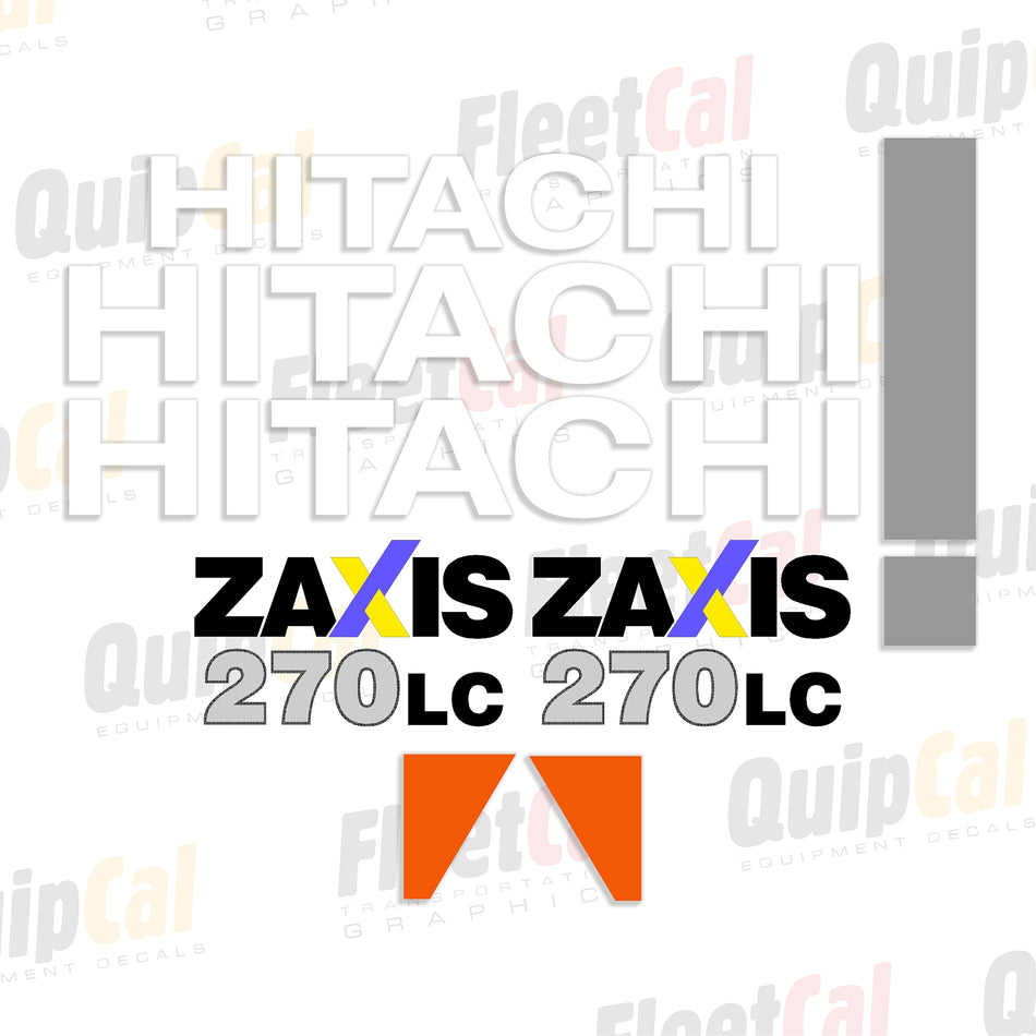 Hitachi Excavator Decal Set