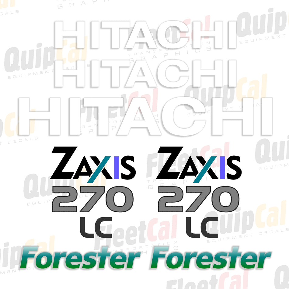 Hitachi Excavator Decal Set