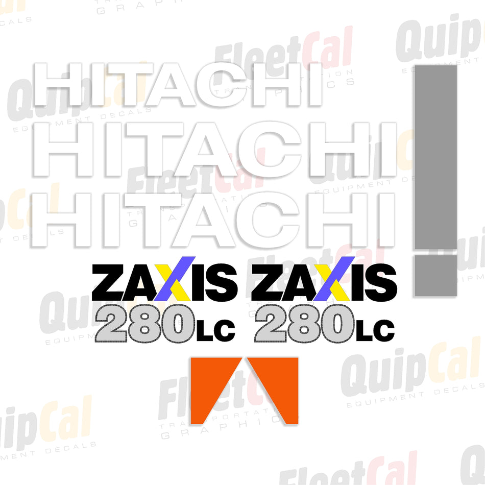 Hitachi Excavator Decal Set