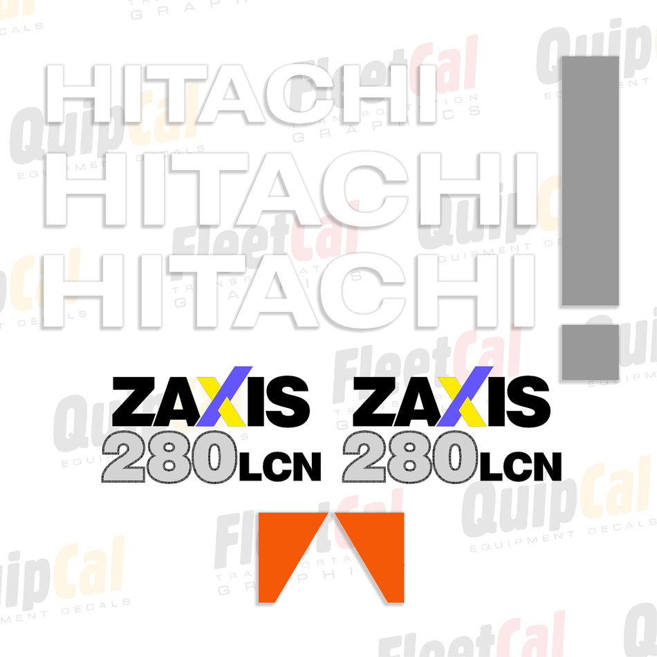 Hitachi Excavator Decal Set