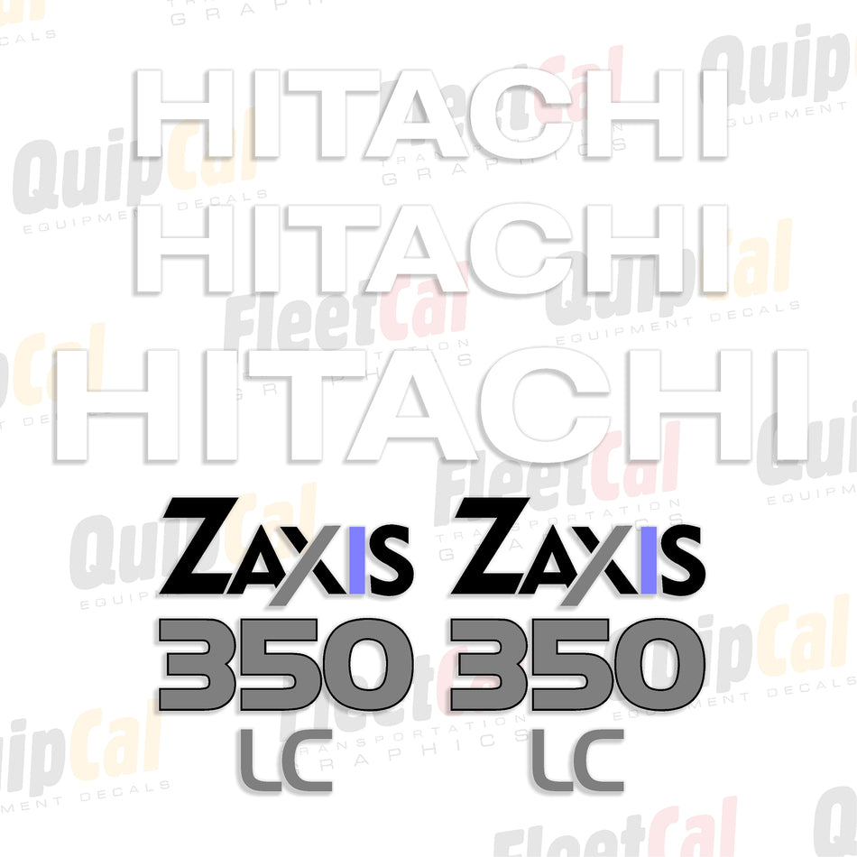 Hitachi Excavator Decal Set