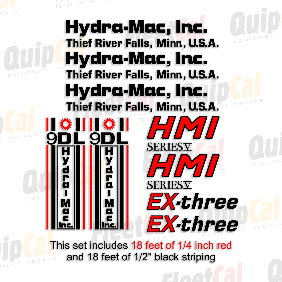 Hydra-Mac Skid Loader Decal Set