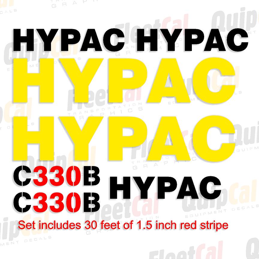 Hypac C330B Early Model Marking Decal Set