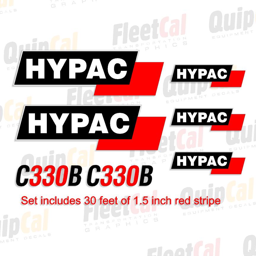 Hypac C330B Late Model Marking Decal Set