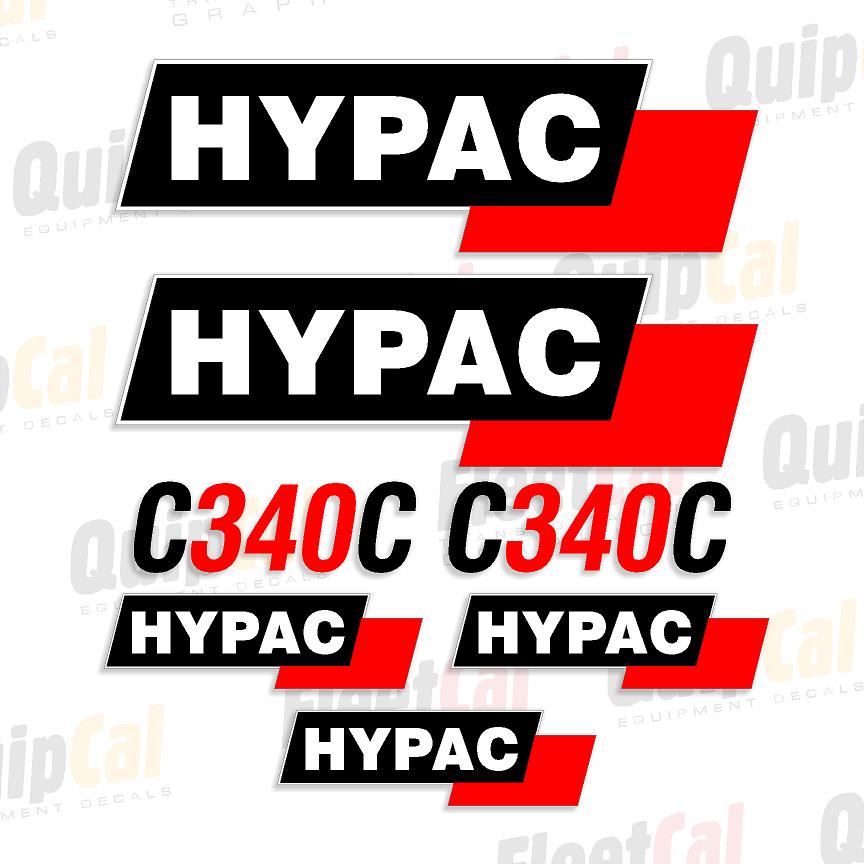 Hypac C340C Late Model Marking Decal Set