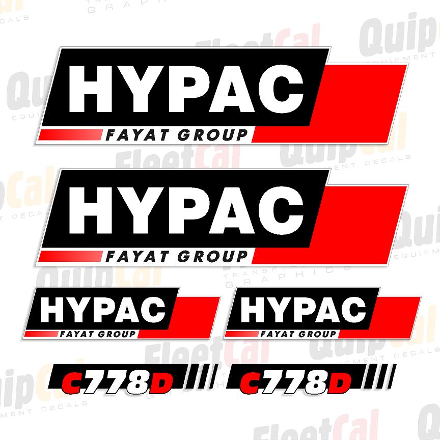 Hypac Fayat C778D Marking Decal Set