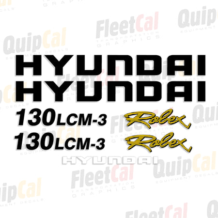 Hyundai Excavator Decal Set