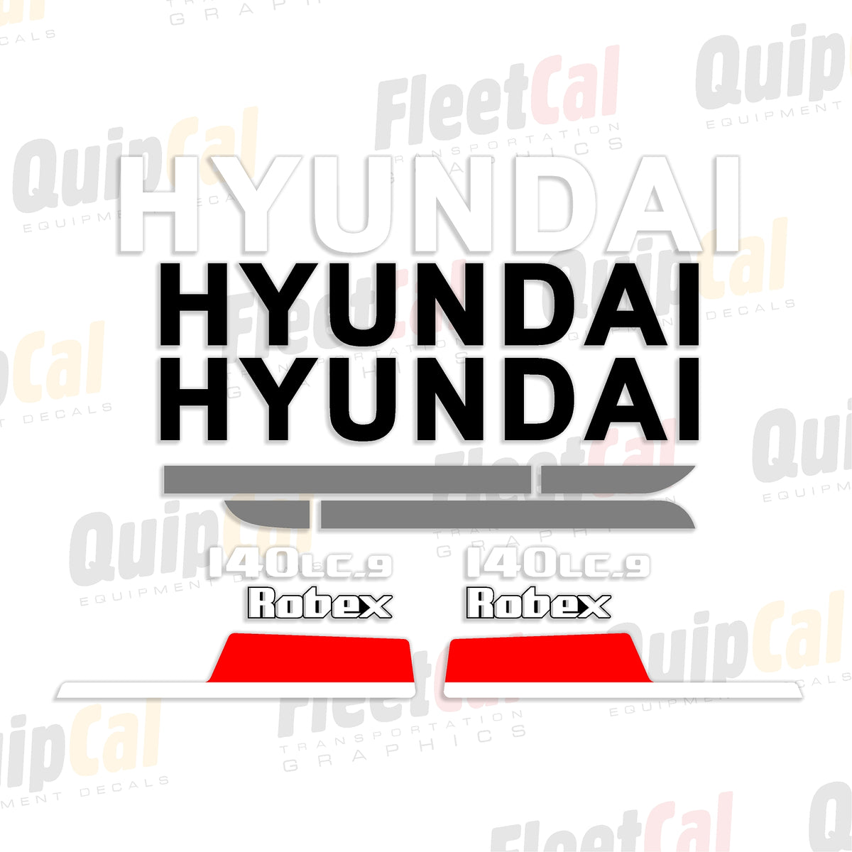 Hyundai Excavator Decal Set