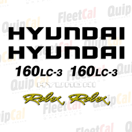 Hyundai Excavator Decal Set