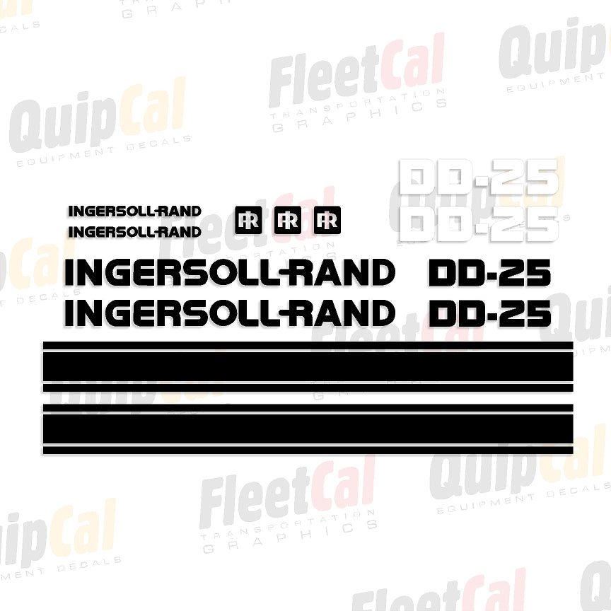 Ingersoll Rand DD-25 1980s Marking Decal Set