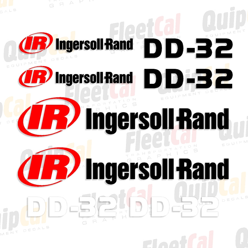 Ingersoll Rand DD-32 Early 2000s Marking Decal Set