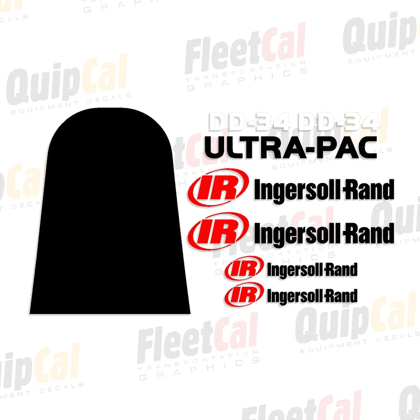 Ingersoll Rand DD-34 Early 2000s Marking Decal Set