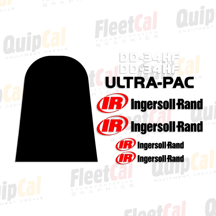 Ingersoll Rand DD-34HF Early 2000s Marking Decal Set