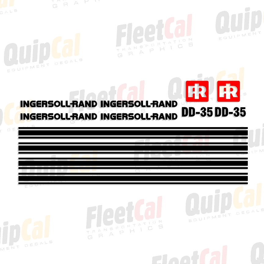 Ingersoll Rand DD-35 Early 1990s Marking Decal Set